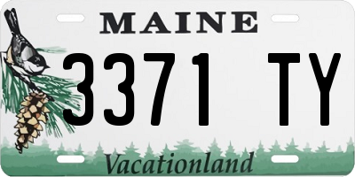 ME license plate 3371TY
