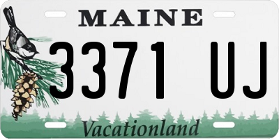 ME license plate 3371UJ