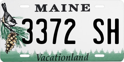 ME license plate 3372SH
