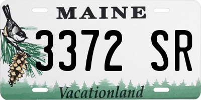 ME license plate 3372SR