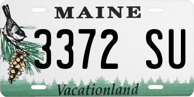 ME license plate 3372SU