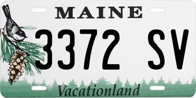 ME license plate 3372SV