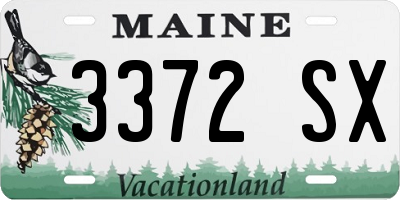ME license plate 3372SX