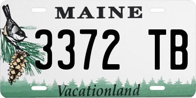 ME license plate 3372TB