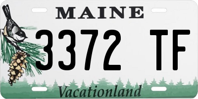 ME license plate 3372TF