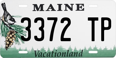 ME license plate 3372TP