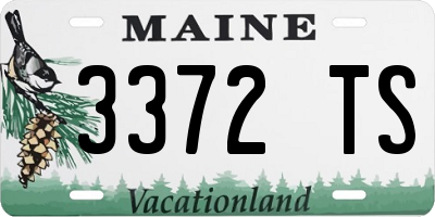 ME license plate 3372TS