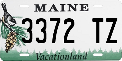 ME license plate 3372TZ