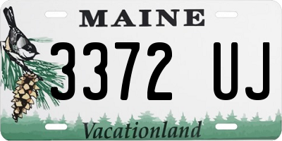 ME license plate 3372UJ
