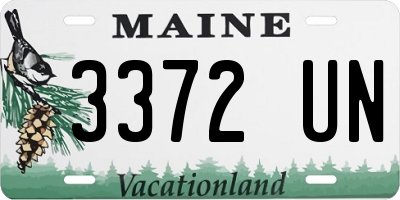 ME license plate 3372UN