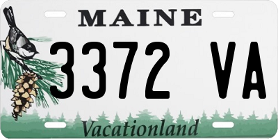 ME license plate 3372VA
