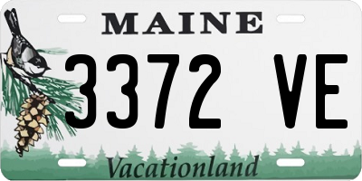 ME license plate 3372VE