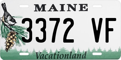 ME license plate 3372VF