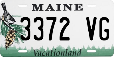 ME license plate 3372VG