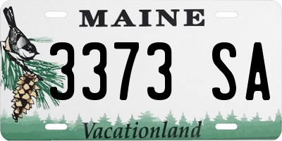 ME license plate 3373SA