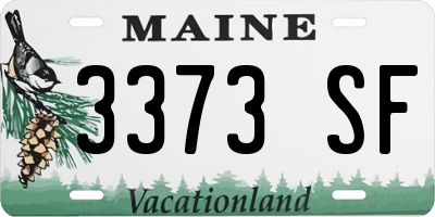 ME license plate 3373SF