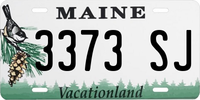 ME license plate 3373SJ