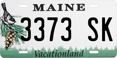 ME license plate 3373SK