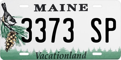 ME license plate 3373SP