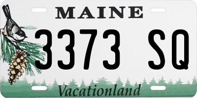 ME license plate 3373SQ