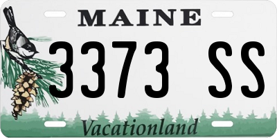 ME license plate 3373SS