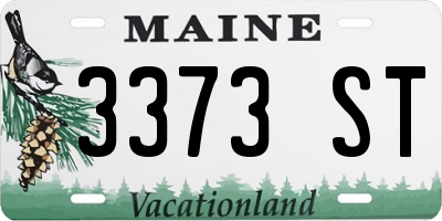 ME license plate 3373ST
