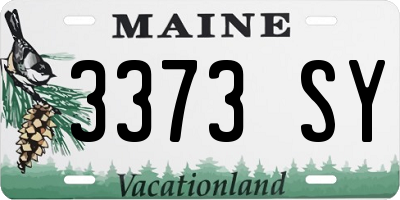 ME license plate 3373SY