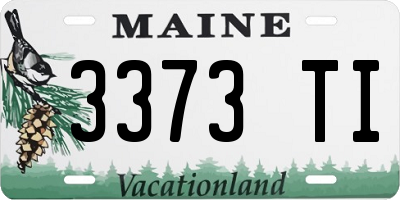 ME license plate 3373TI