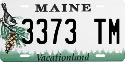 ME license plate 3373TM
