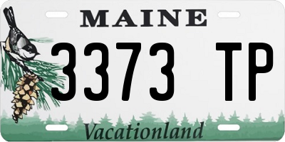 ME license plate 3373TP