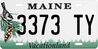 ME license plate 3373TY