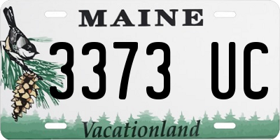 ME license plate 3373UC