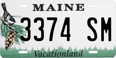 ME license plate 3374SM