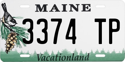 ME license plate 3374TP