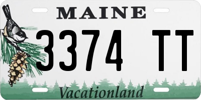 ME license plate 3374TT