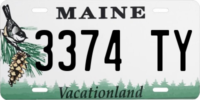 ME license plate 3374TY