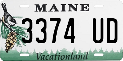 ME license plate 3374UD