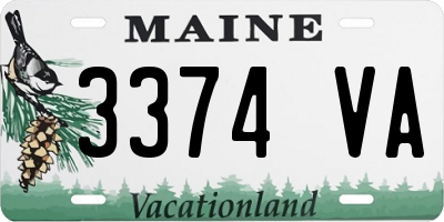 ME license plate 3374VA