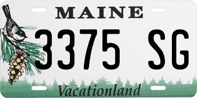 ME license plate 3375SG