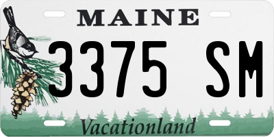 ME license plate 3375SM