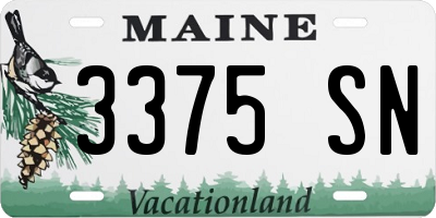 ME license plate 3375SN