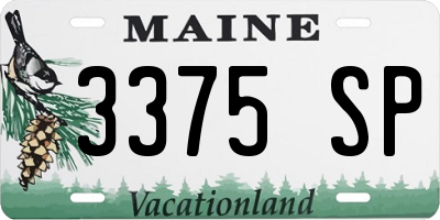 ME license plate 3375SP