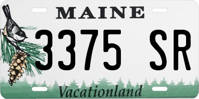ME license plate 3375SR