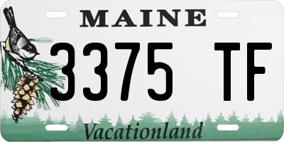 ME license plate 3375TF