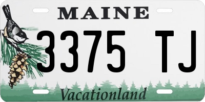 ME license plate 3375TJ