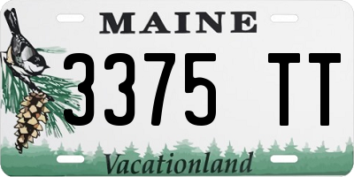 ME license plate 3375TT
