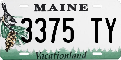 ME license plate 3375TY