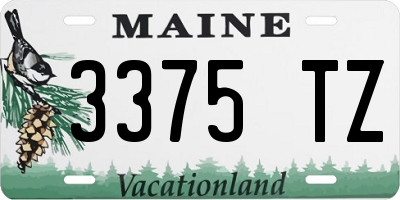 ME license plate 3375TZ