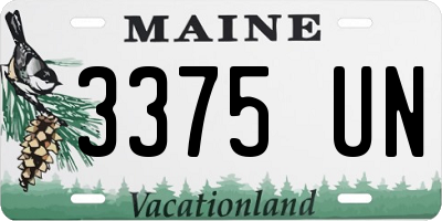 ME license plate 3375UN