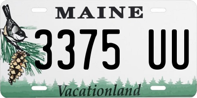 ME license plate 3375UU